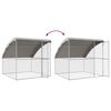vidaXL Cage &agrave; poules 4 pcs Argent&eacute; 800 x 200 x 198,5 cm