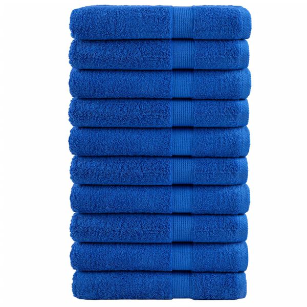 vidaXL Serviettes de qualit&eacute; sup&eacute;rieure SOLUND 10 pcs bleu 600 g/m&sup2;