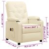 vidaXL Fauteuil de massage &eacute;lectrique Cr&egrave;me Similicuir