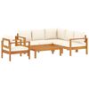 vidaXL Salon de jardin avec coussins 5 pcs Bois d'acacia solide