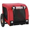vidaXL Remorque de v&eacute;lo pour animaux de compagnie rouge et noir