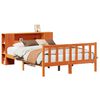 vidaXL Lit biblioth&egrave;que sans matelas cire marron 135x190 cm pin massif