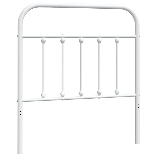 vidaXL T&ecirc;te de lit de remplacement m&eacute;tal blanc 90 cm