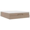vidaXL Cadre de lit ottoman et matelas cappuccino 180x200cm similicuir