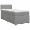 vidaXL Lit boxspring avec matelas Gris clair 90 x 190 cm Tissu