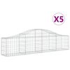 vidaXL Paniers &agrave; gabions arqu&eacute;s 5 pcs 200x30x40/60 cm Fer galvanis&eacute;