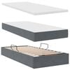 vidaXL Lit de Rangement avec matelas Gris fonc&eacute; 180 x 200 cm Velours
