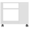 vidaXL Table d'appoint Blanc 70x35x55 cm Bois d'ing&eacute;nierie