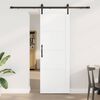 vidaXL Porte coulissante Blanc et Noir 73,5 x 211 cm Pin massif