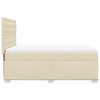vidaXL Sommier &agrave; lattes de lit avec matelas Cr&egrave;me 140x190 cm Tissu