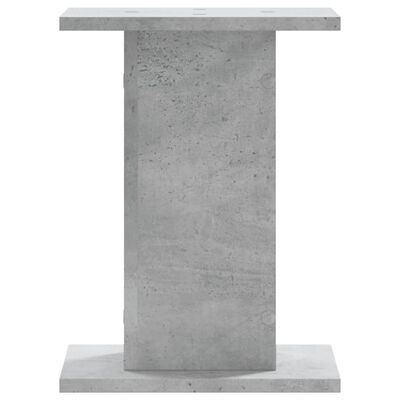 vidaXL Supports de haut-parleurs 2 pcs gris béton bois d'ingénierie