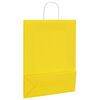 vidaXL Sacs en papier 50 pcs avec poign&eacute;es jaune 32x12x42 cm