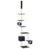 vidaXL Arbre &agrave; chat avec griffoirs en sisal 260 cm Bleu fonc&eacute;