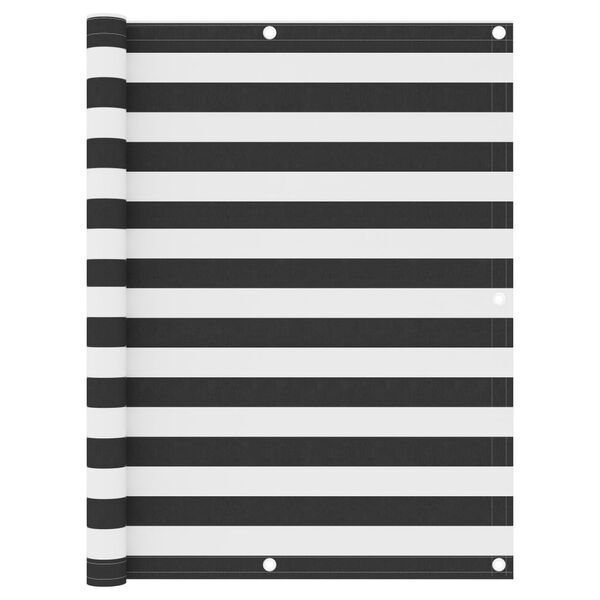 vidaXL &Eacute;cran de balcon Anthracite et blanc 120x400 cm Tissu Oxford