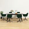 vidaXL Chaises pivotantes &agrave; manger lot de 6 vert fonc&eacute; velours