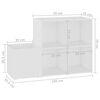 vidaXL Armoire à chaussures d'entrée blanc bois d'ingénierie