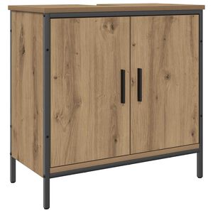vidaXL Armoire lavabo ch&ecirc;ne artisanal 60x30x60 cm bois d'ing&eacute;nierie