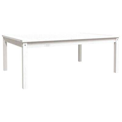 vidaXL Table de jardin blanc 121x82,5x45 cm bois massif de pin