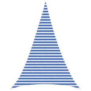 vidaXL Voile d'ombre Bleu et Blanc 3 x 4 x 4 m HDPE