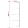 vidaXL Porte coulissante Verre ESG et aluminium 90x205 cm Blanc