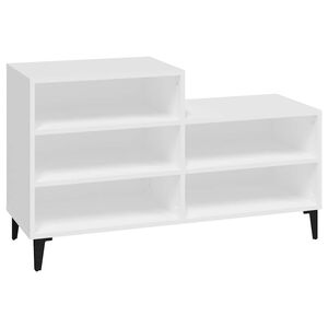 vidaXL Armoire &agrave; chaussures Blanc 102x36x60 cm Bois d'ing&eacute;nierie