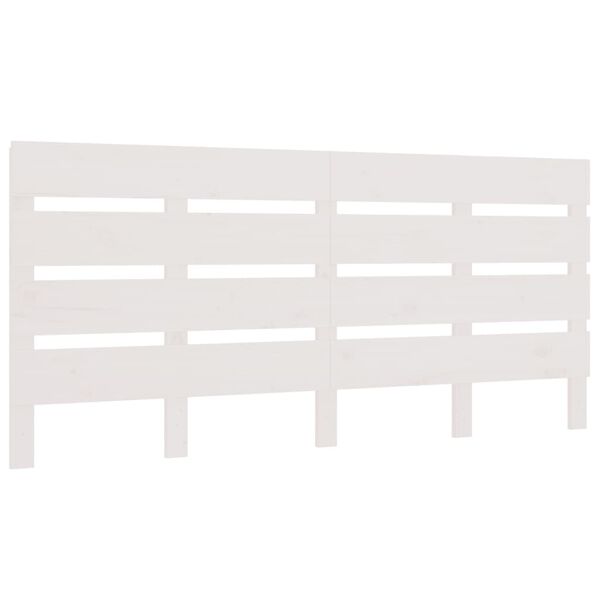 vidaXL T&ecirc;te de lit Blanc 200x3x80 cm Bois massif de pin