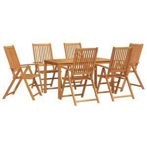 vidaXL Ensemble de salle &agrave; manger pour jardin 7 pcs Marron