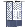vidaXL Lit &Eacute;lev&eacute; avec Treillis et Toit Gris 122 x 40 x 138 cm PP