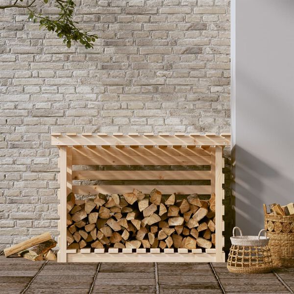 vidaXL Support pour bois de chauffage 108x73x79 cm Bois de pin