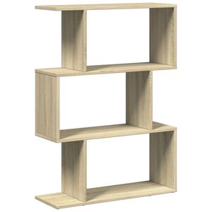 vidaXL &Eacute;tag&egrave;re s&eacute;paratrice de pi&egrave;ce 3 niveaux ch&ecirc;ne sonoma 70x24x97 cm
