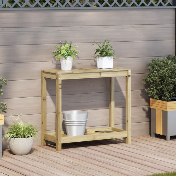 vidaXL Table de rempotage avec &eacute;tag&egrave;re 82,5x35x75 cm bois pin impr&eacute;gn&eacute;