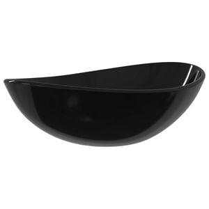 vidaXL Lavabo Verre tremp&eacute; 54,5x35x15,5 cm Noir