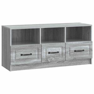 vidaXL Meuble TV Sonoma gris 102 x 34,5 x 47 cm Bois d'ing&eacute;nierie
