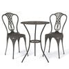 vidaXL Ensemble de bistro 3 pcs Aluminium coul&eacute; Bronze