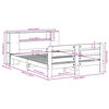 vidaXL Cadre de lit sans matelas 120x190 cm bois de pin massif