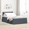 vidaXL Lit de Rangement avec matelas Gris fonc&eacute; 120 x 200 cm Velours
