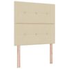 vidaXL T&ecirc;te de lit avec t&ecirc;te de lit Cr&egrave;me 100 cm Cuir synth&eacute;tique