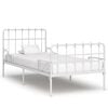 vidaXL Cadre de lit sans matelas avec sommier &agrave; lattes m&eacute;tal 90x200 cm