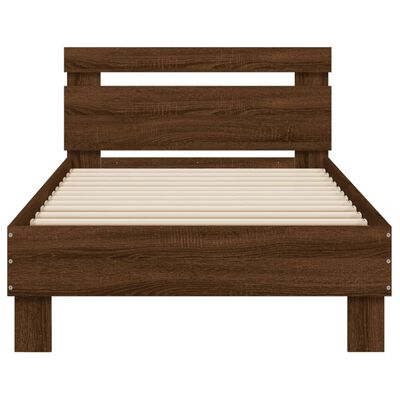 vidaXL Cadre de lit sans matelas avec tête de lit 75x190 cm