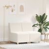 vidaXL Unit&eacute; de Sofa Modulaire Sans Accoudoirs 2 pcs Cr&egrave;me