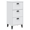 vidaXL Table de chevet VIKEN blanc bois d'ing&eacute;nierie