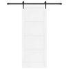 vidaXL Porte coulissante ORKDAL Blanc 83 x 211 cm Pin massif