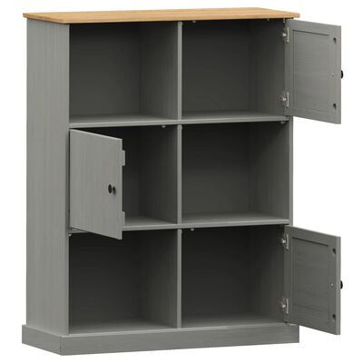 vidaXL Bibliothèque VIGO gris 90x35x114,5 cm bois massif de pin