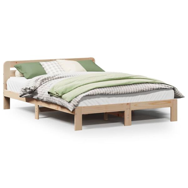 vidaXL Cadre de lit sans matelas 135x190 cm bois de pin massif