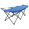 vidaXL Chaise longue pliable Bleu Acier