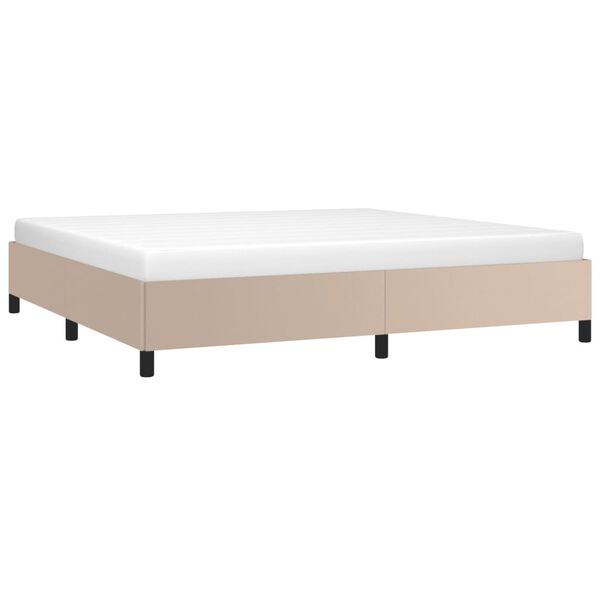vidaXL Cadre de lit sans matelas cappuccino 200x200 cm similicuir