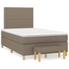 vidaXL Sommier &agrave; lattes de lit avec matelas taupe 120x190 cm tissu