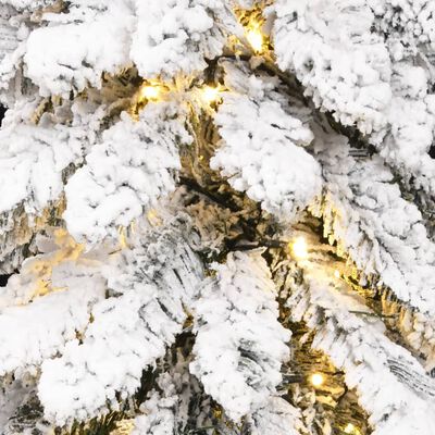 vidaXL Sapin de Noël artificiel pré-éclairé avec 130 LED/neige floquée