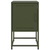 vidaXL Tables de chevet 2 pcs vert olive 36x39x60,5 cm acier