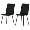Venture Home Chaises &agrave; manger lot de 2 Windu velours noir
